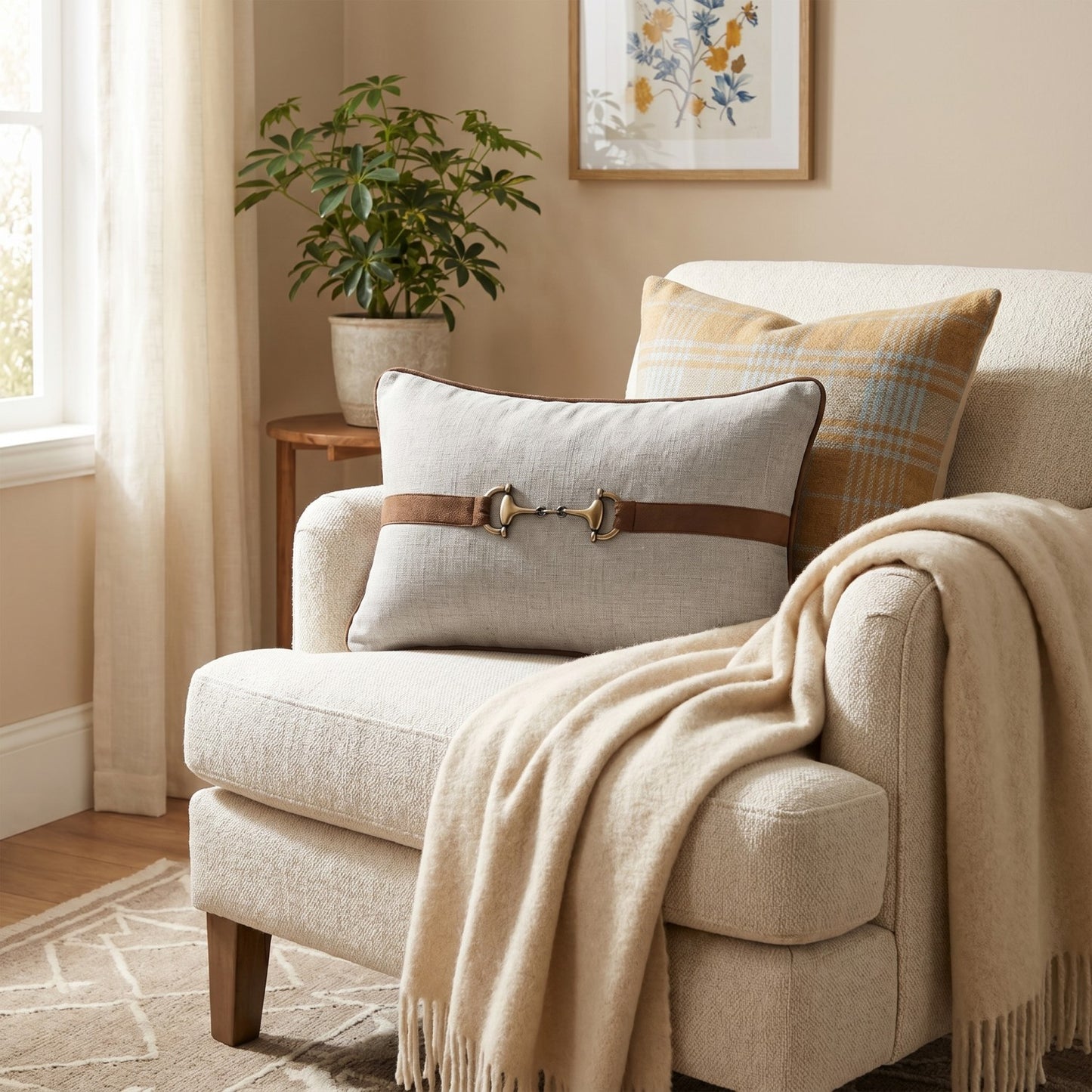 Belt Linen Lumbar Pillow