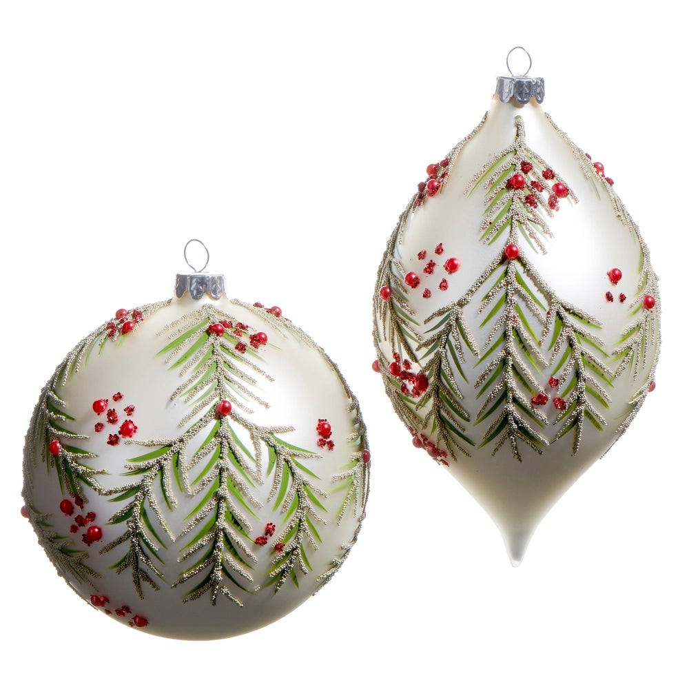 Berry and Pine Pattern Ornament
