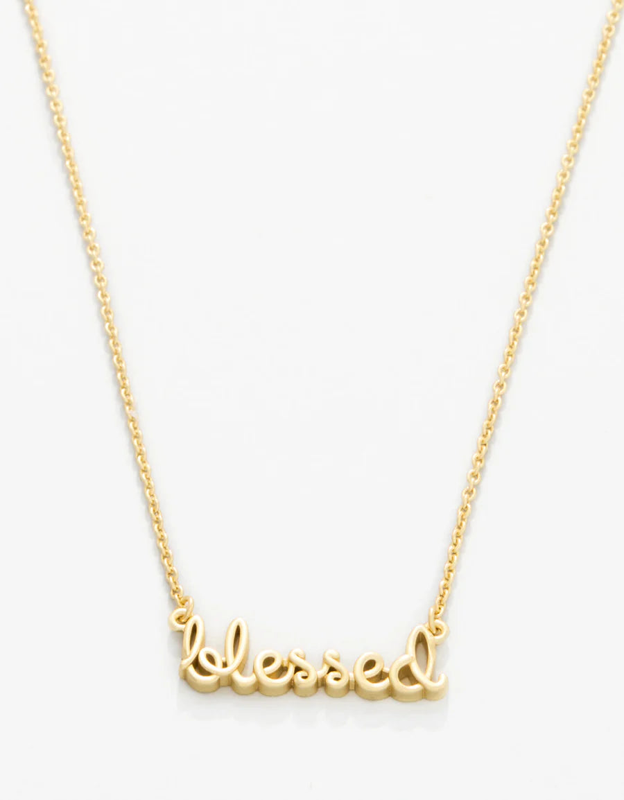 Blessed Script Necklace