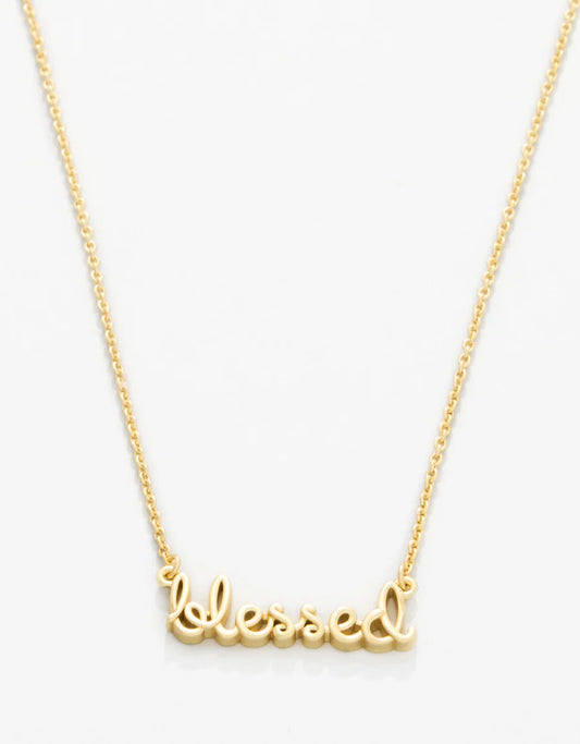 Blessed Script Necklace