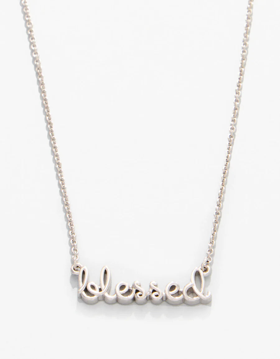Blessed Script Necklace
