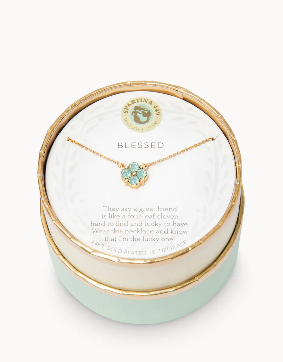 Blessed Sea Foam Necklace Clover Collection