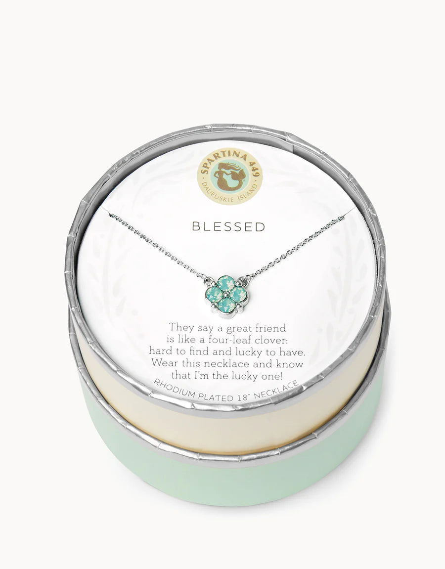 Blessed Sea Foam Necklace Clover Collection