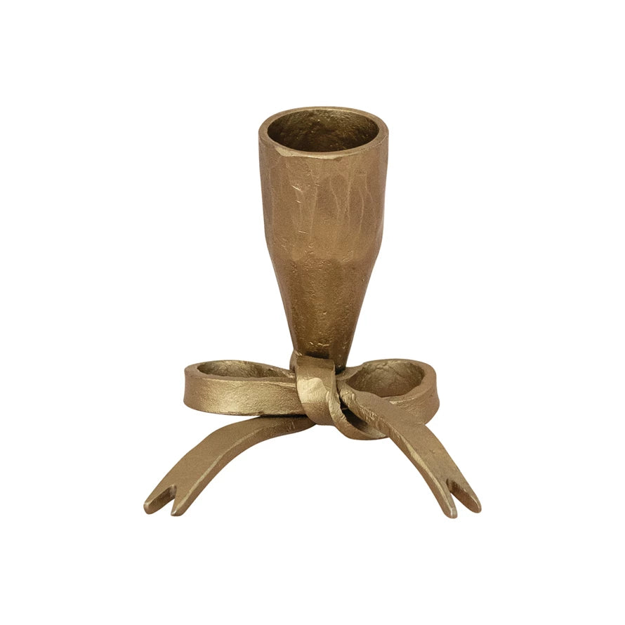Iron Bow Taper Candle Holder