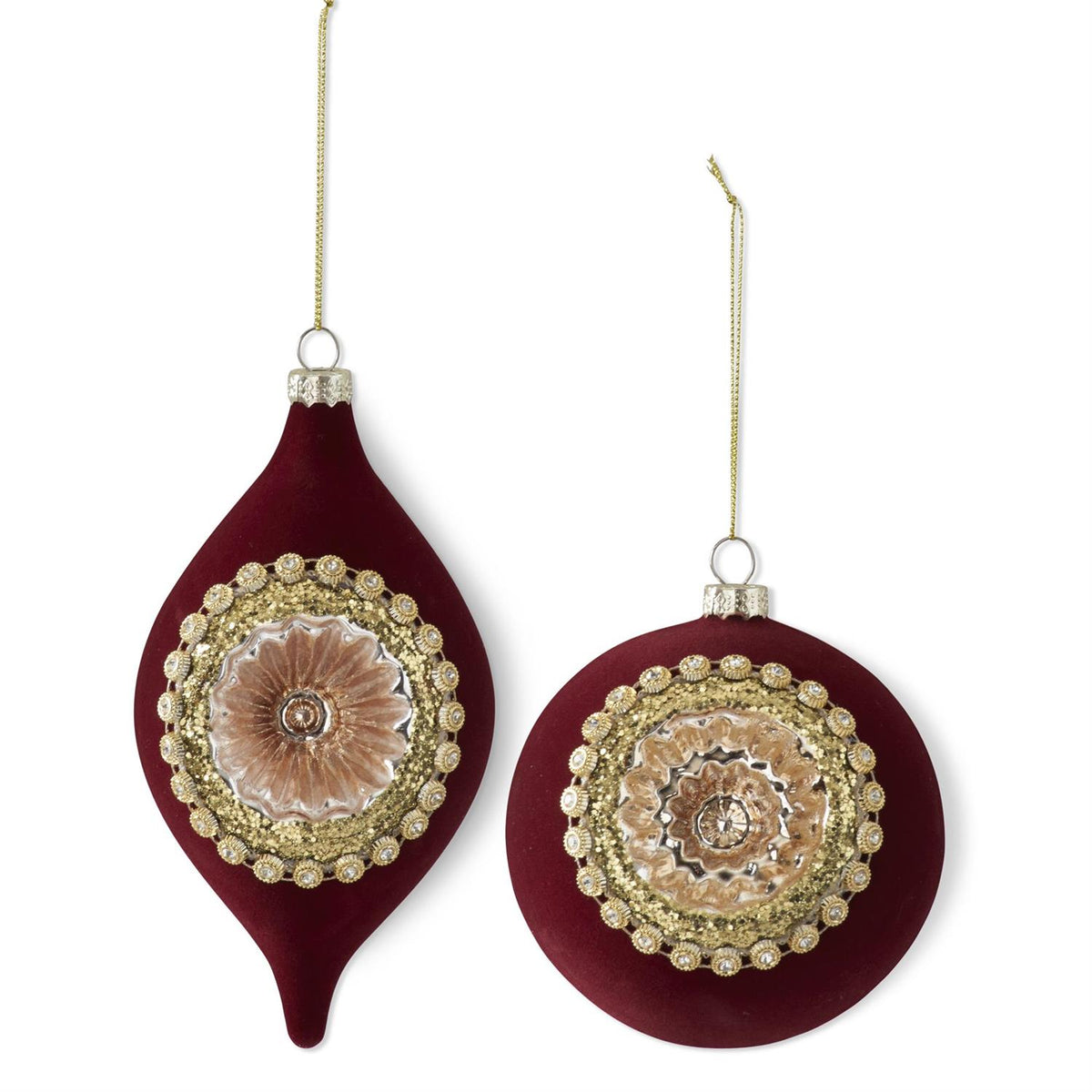 Burgundy Velvet Ornament Collection