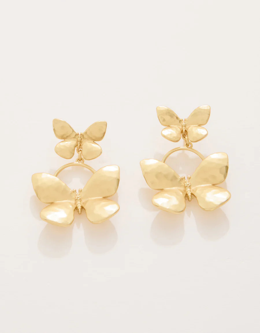 Gold Butterfly Earrings