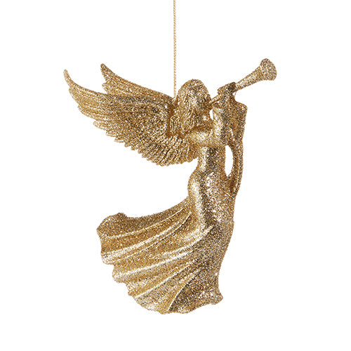 Champagne Glitter Angel Ornament
