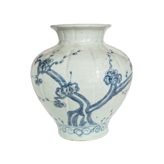 Fluted Cherry Blossom Jar