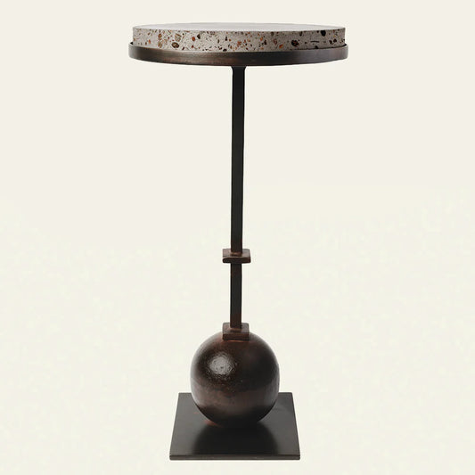 Circle Table with Stone Top
