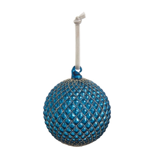 Quilted Cobalt Blue Ornament
