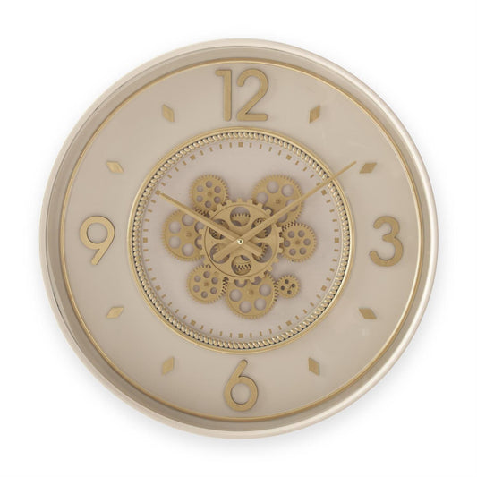 Cream Gear Clock