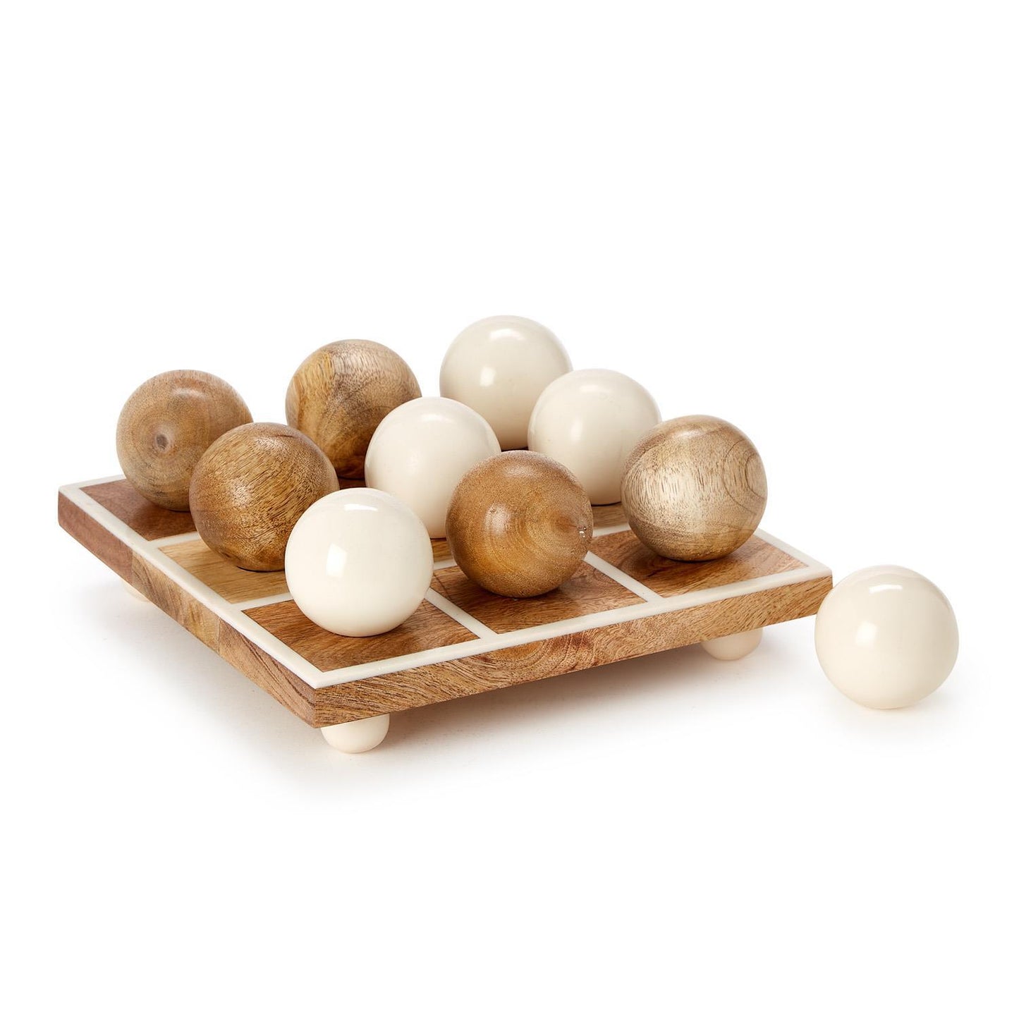 Handcrafted Tic-Tac-Toe Game with Mango Wood