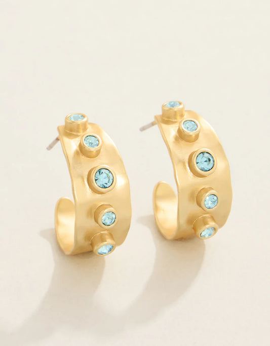 Estate Petite Hoop Earrings