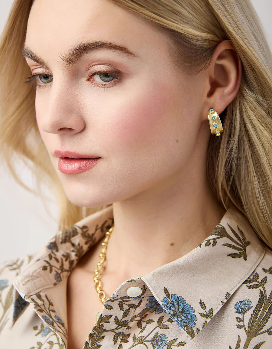 Estate Petite Hoop Earrings