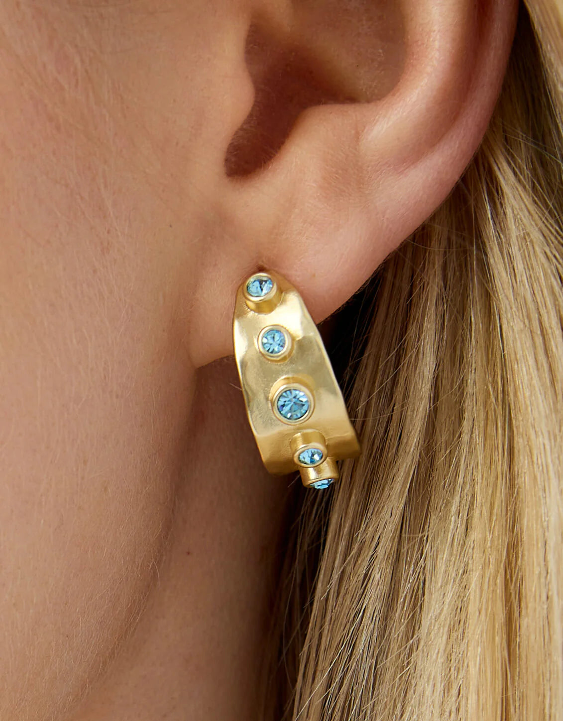 Estate Petite Hoop Earrings