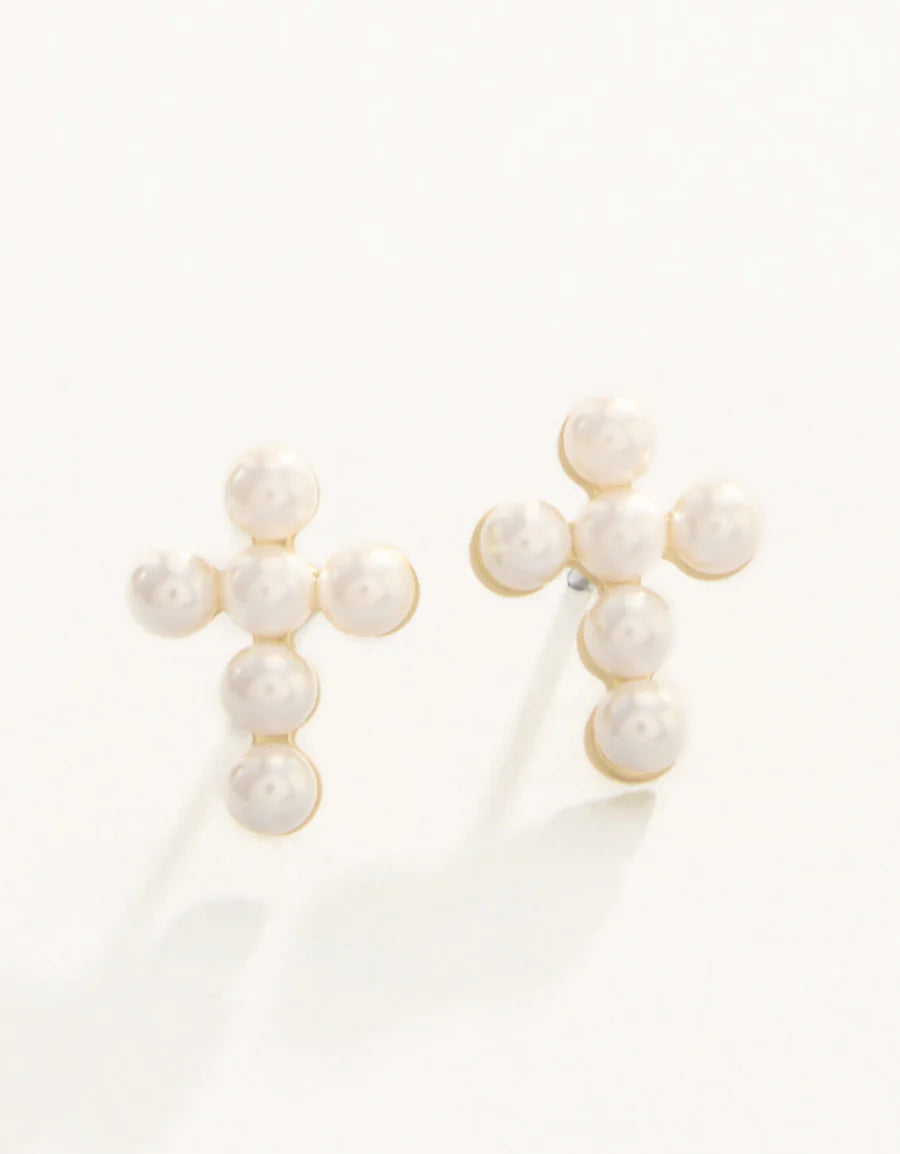 Faith/Pearl Cross Necklace