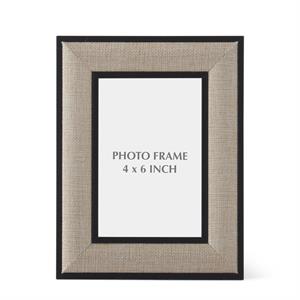 Black Wood and Linen Frame