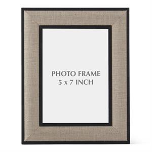 Black Wood and Linen Frame