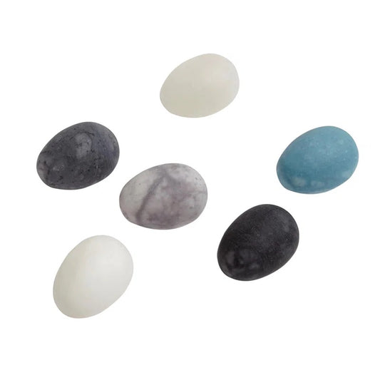 Set of Six Assorted Alabaster Eggs