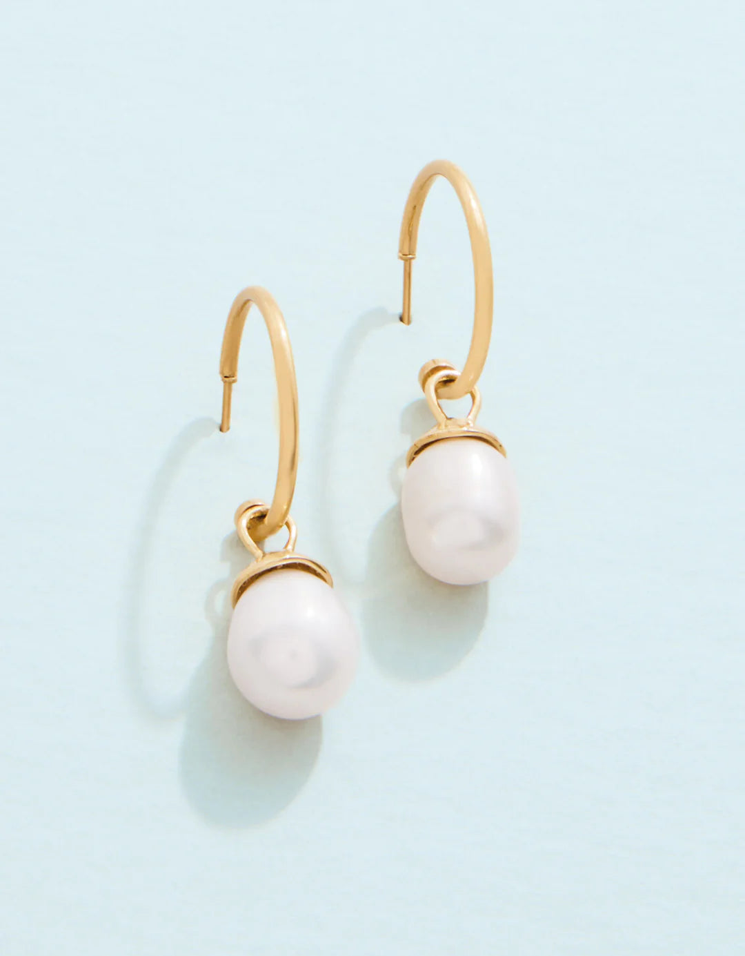 Bluffton Pearl Convertible Hoop Earrings, Pearl
