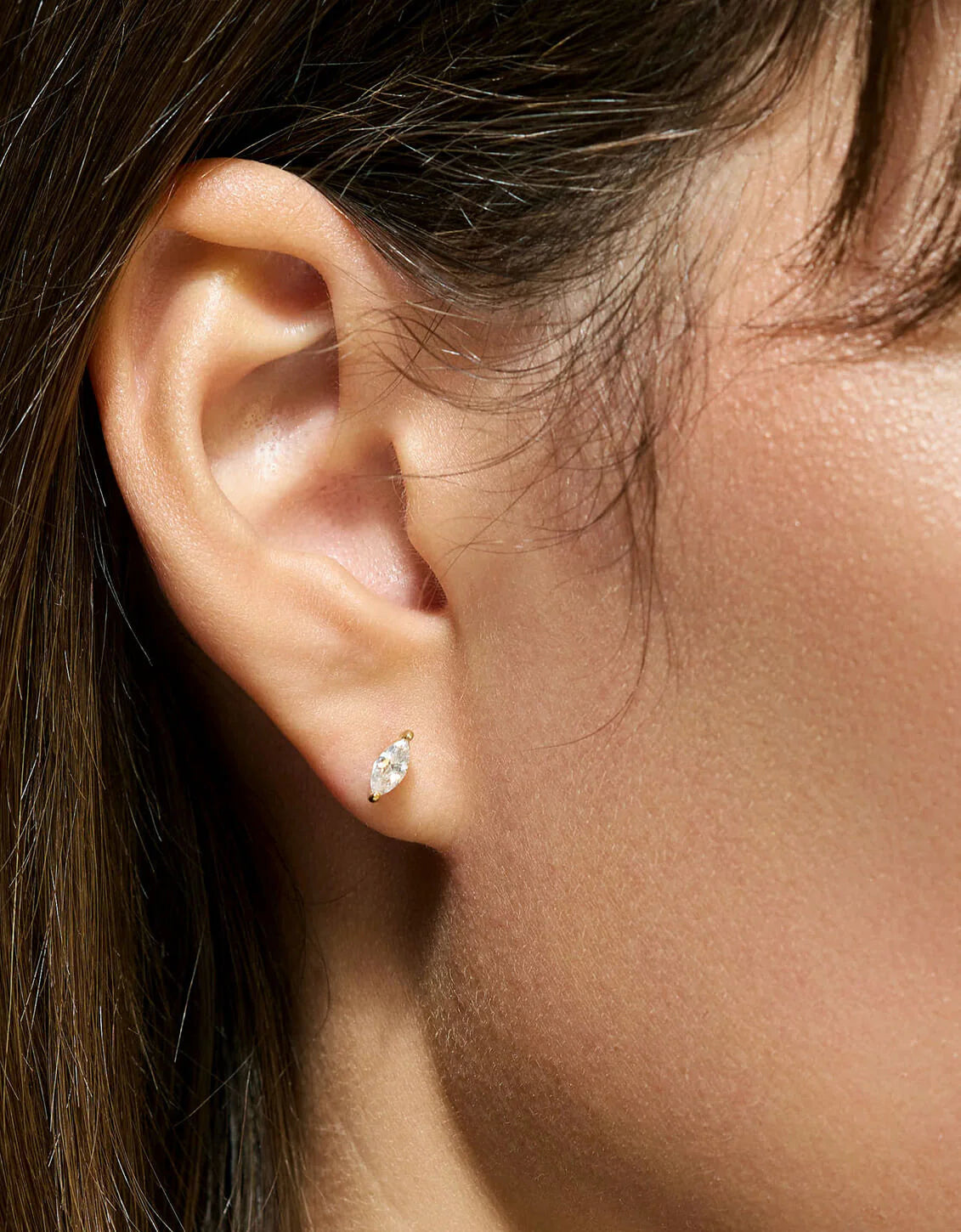 Sparkly Clover Stud Earrings