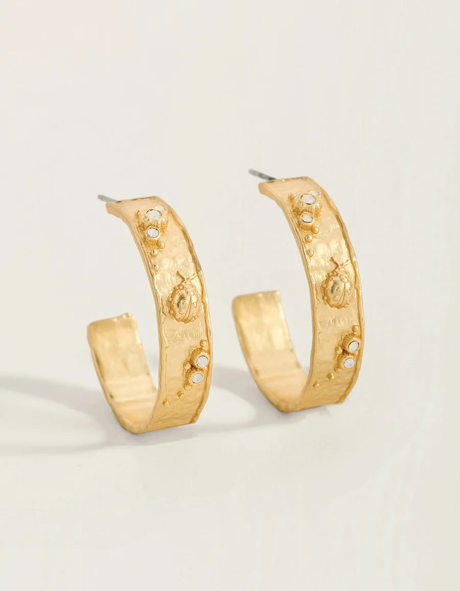 Pine Forest Hoop Earrings