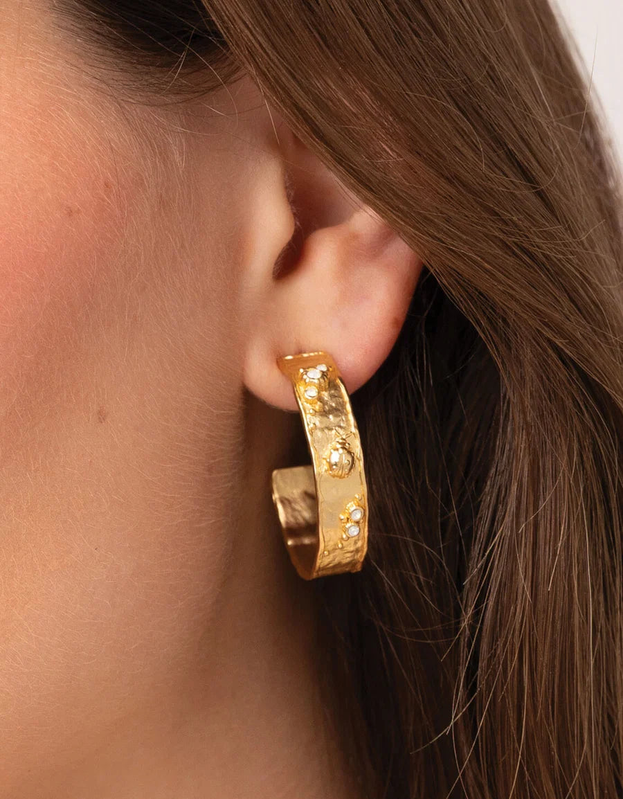 Pine Forest Hoop Earrings