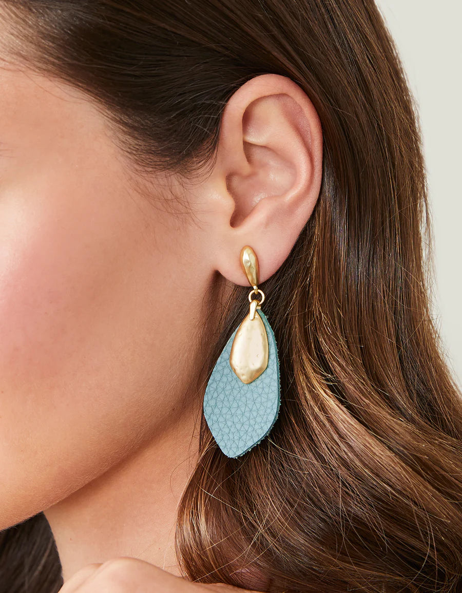 Leather Petal Earrings Collection