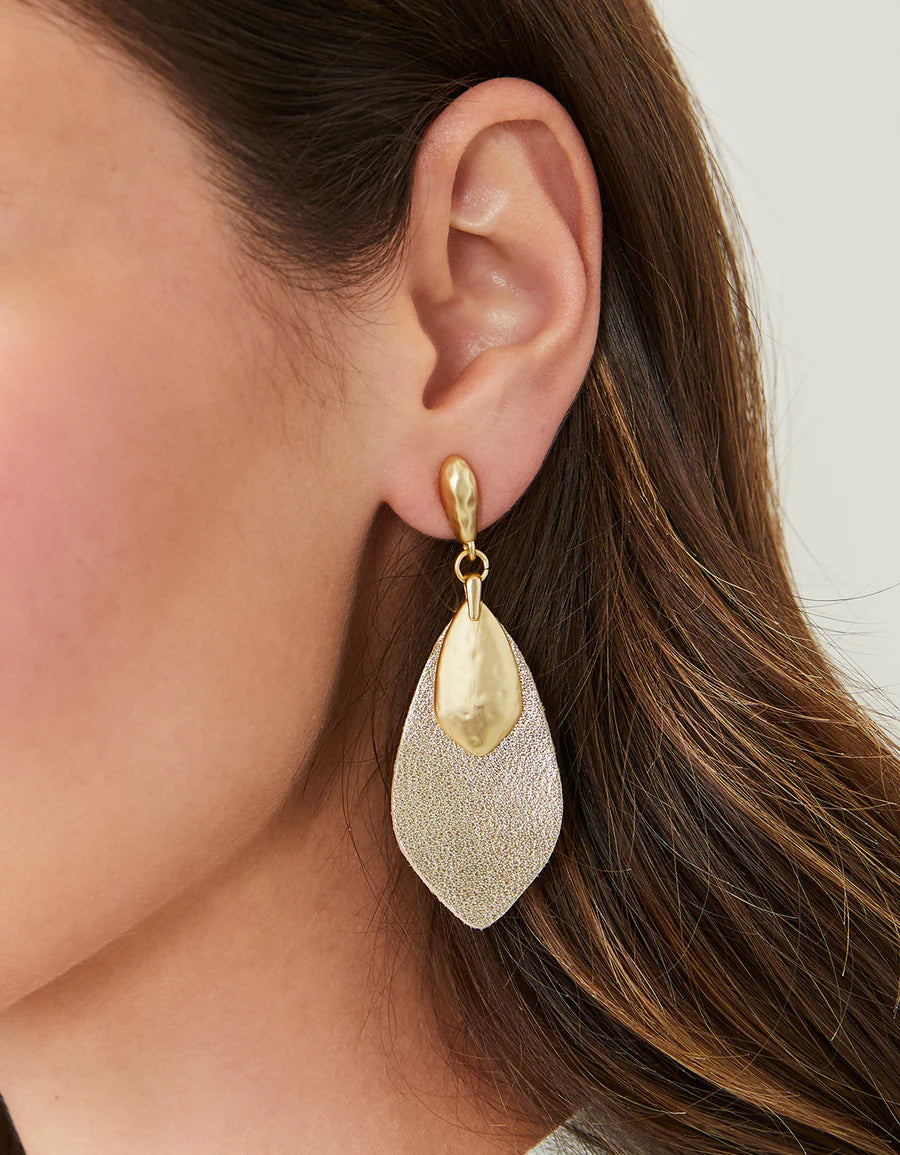 Leather Petal Earrings Collection
