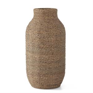 Woven Wood and Grass Vase Series