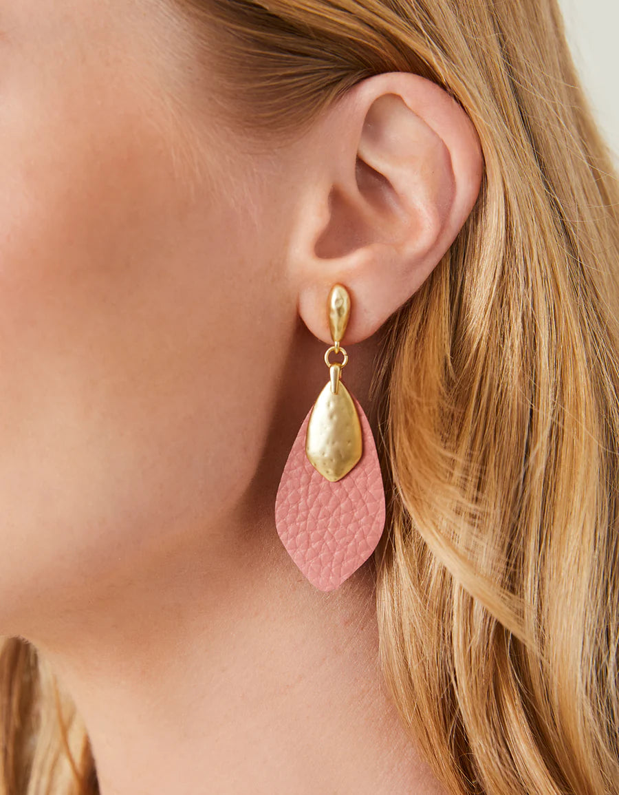 Leather Petal Earrings Collection