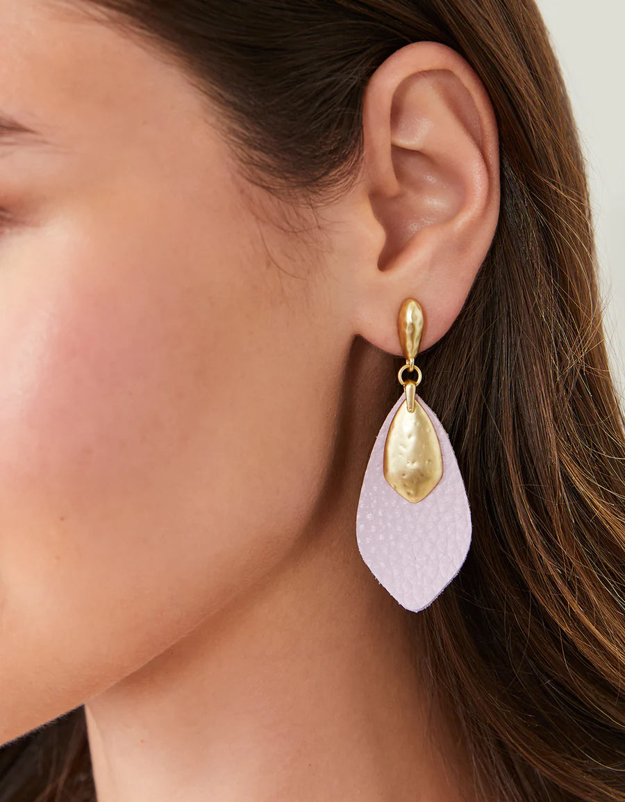 Leather Petal Earrings Collection