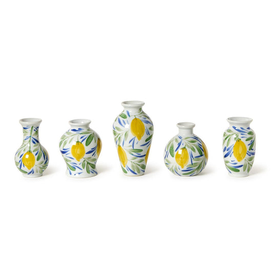 Hand painted Mini Lemon Vase