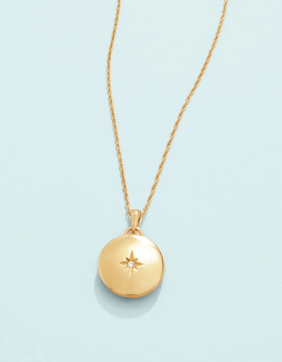 Petite Photo Locket Starburst Necklace