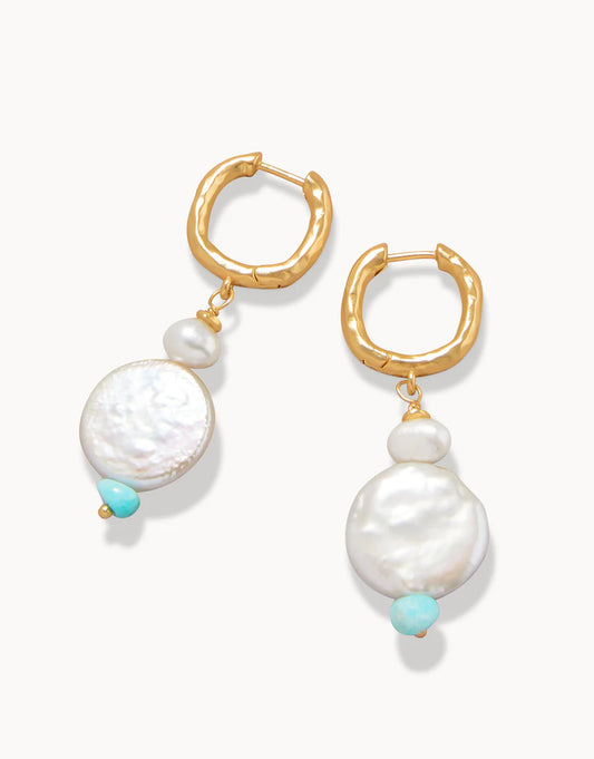 Low Tide Hoop Pearl Earrings