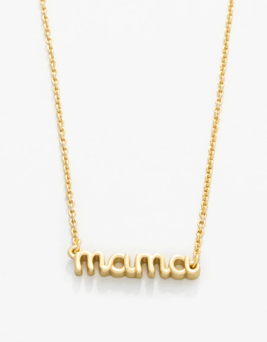 Mama Script Necklace