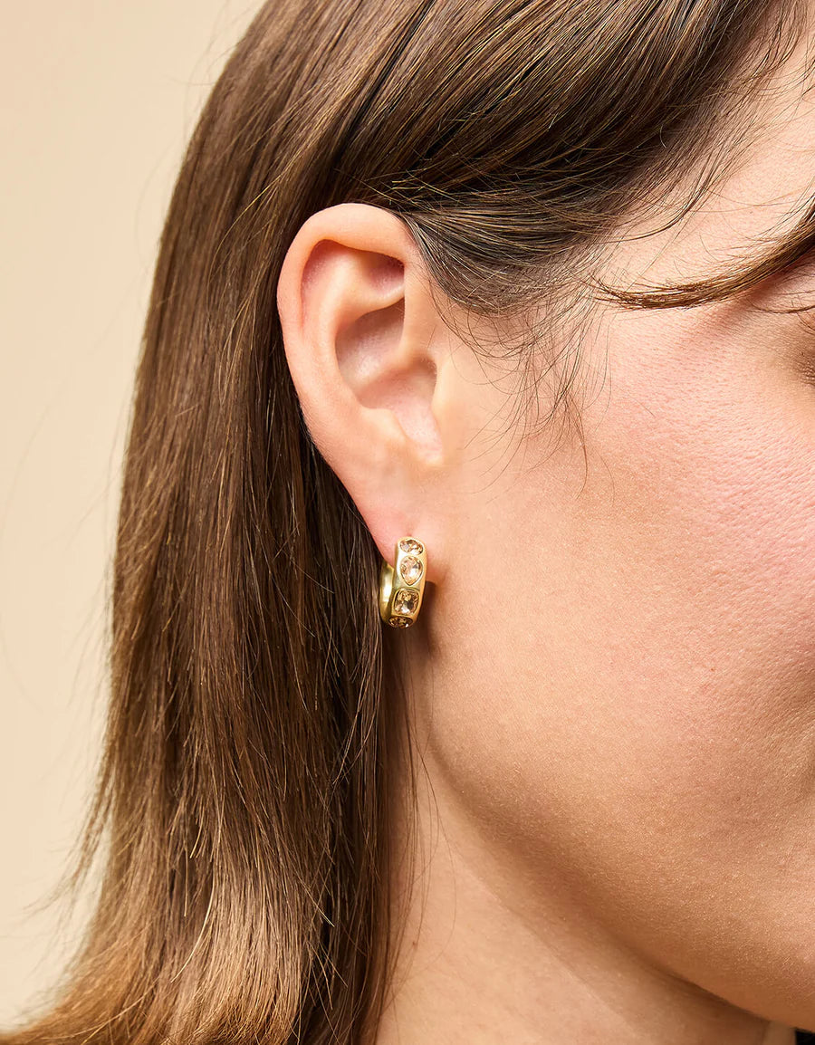 Manor Gem Hoop Earrings