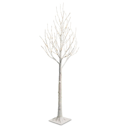 Lighted White Iced Tree Collection