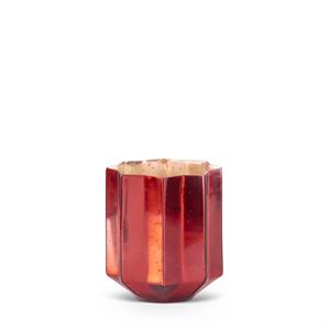 Speckled Red Mercury Glass Star Hurricane Collection