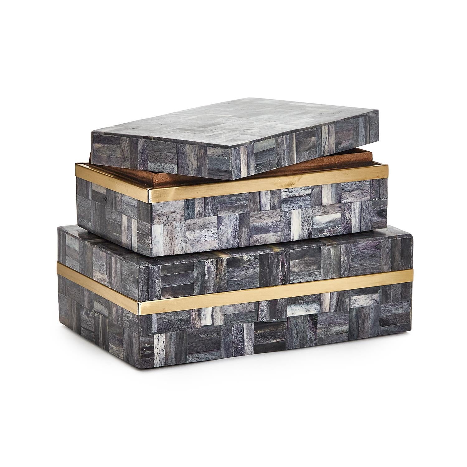 Greystone Mosaic Tile Box – Petals & Vine Design