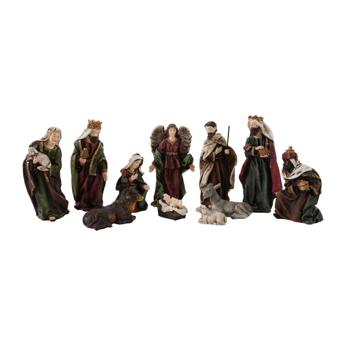 Handmade Set of 11 Nativity