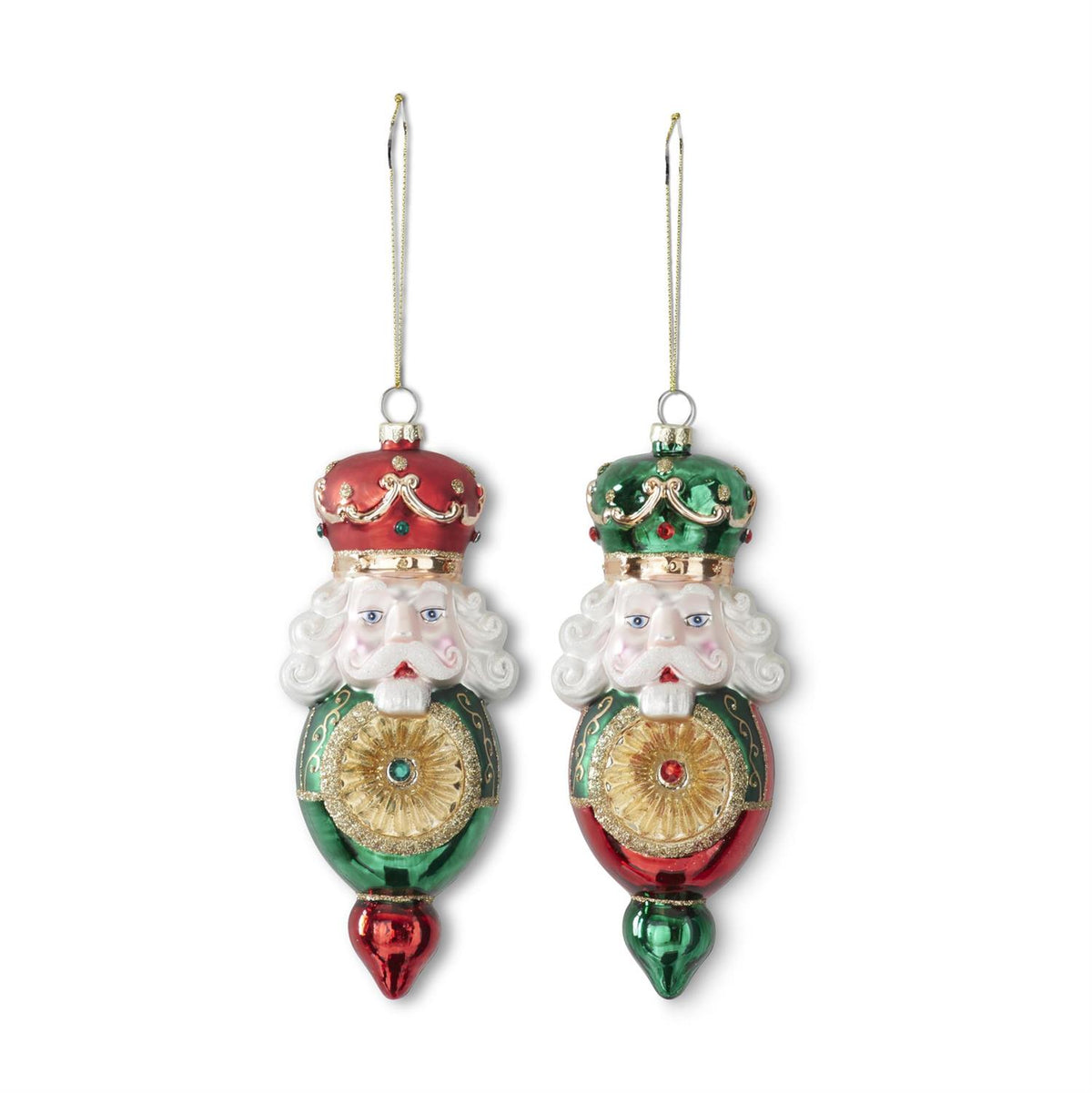 Glass Santa Nutcracker Ornament Collection