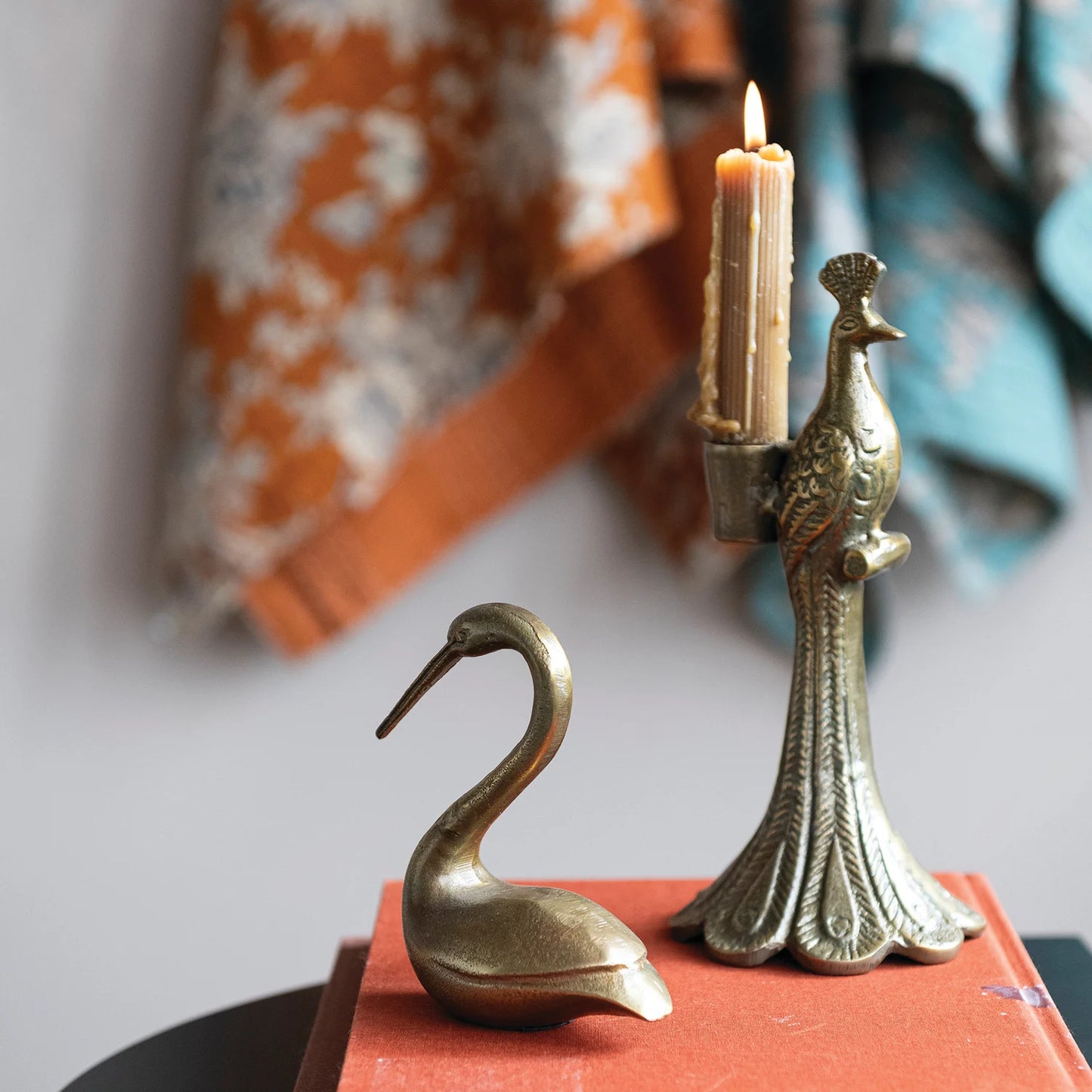 Peacock Taper Candleholder