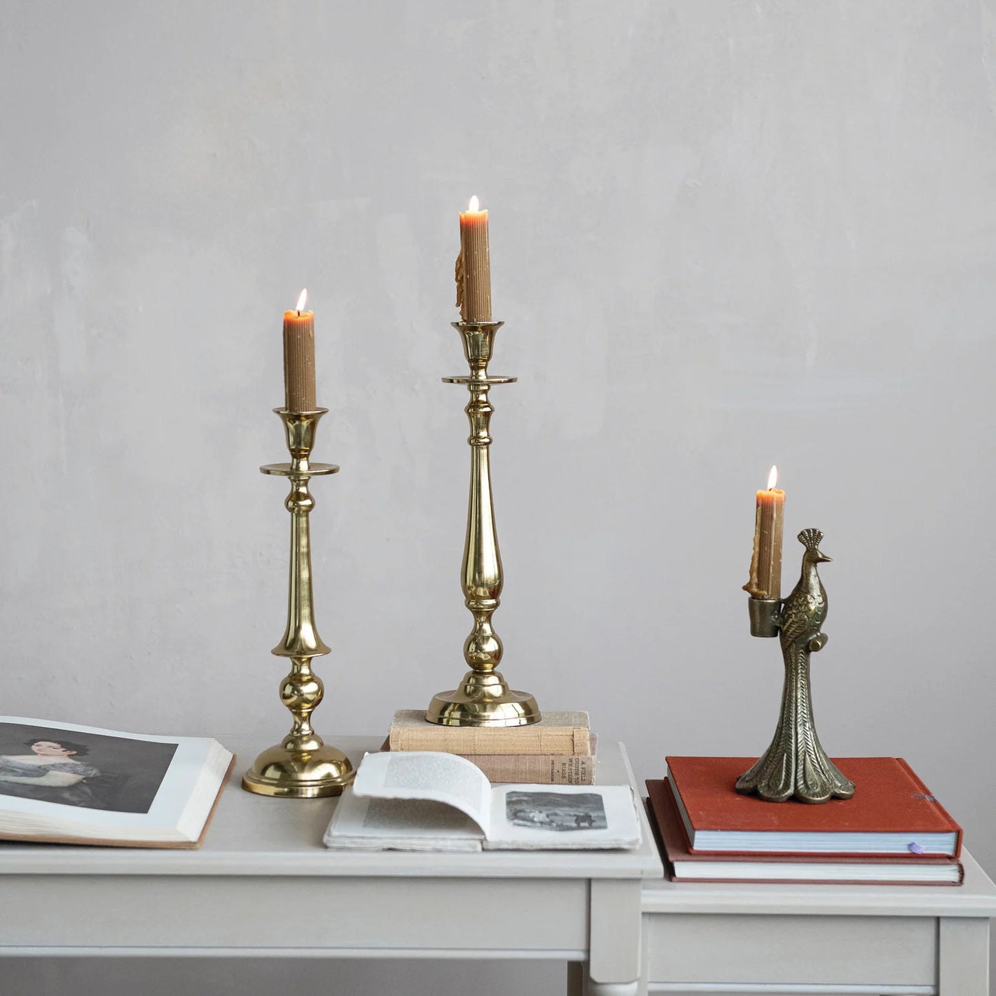 Peacock Taper Candleholder