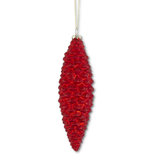 Red Pine Cone Ornament