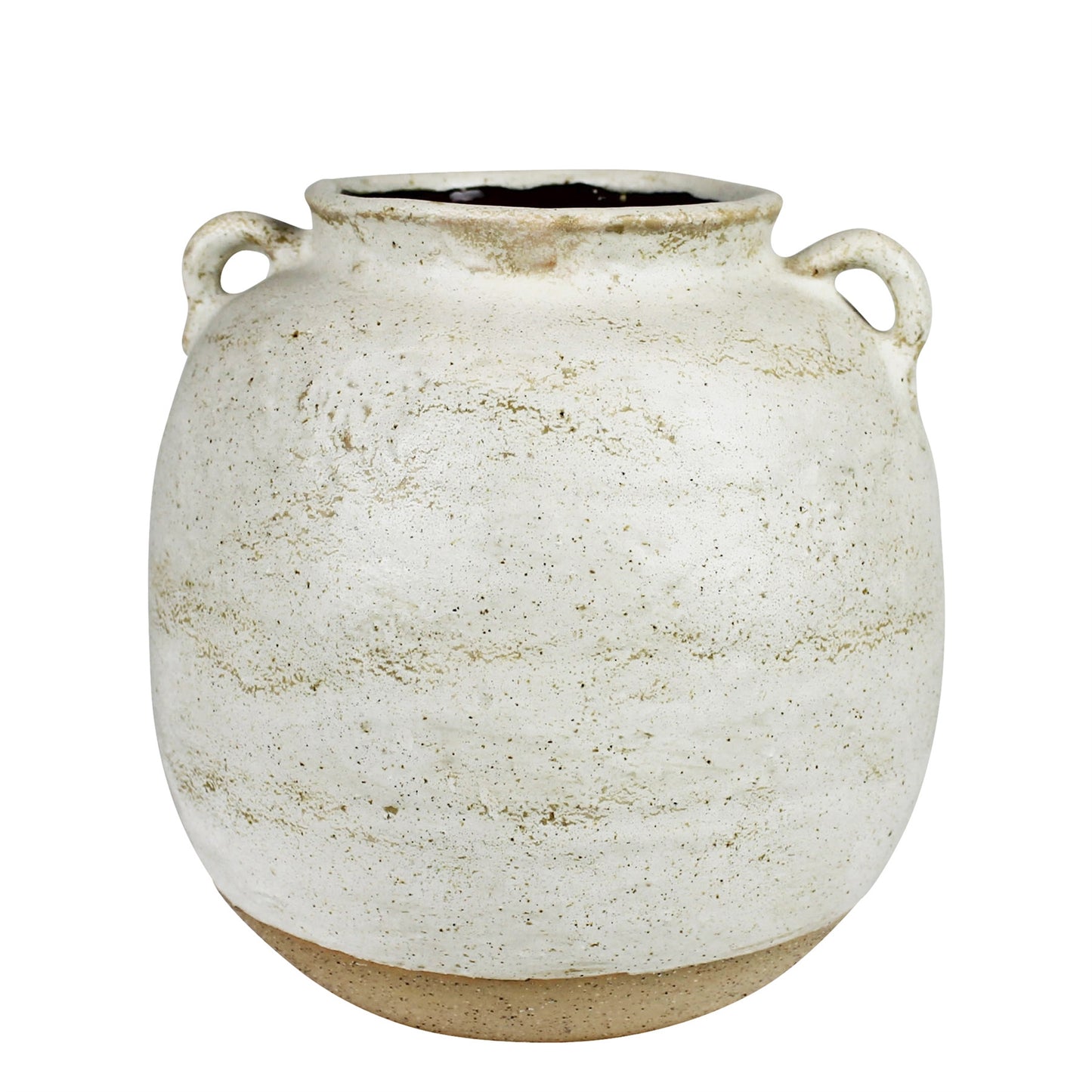 Ceramic White Pot w/ Handles