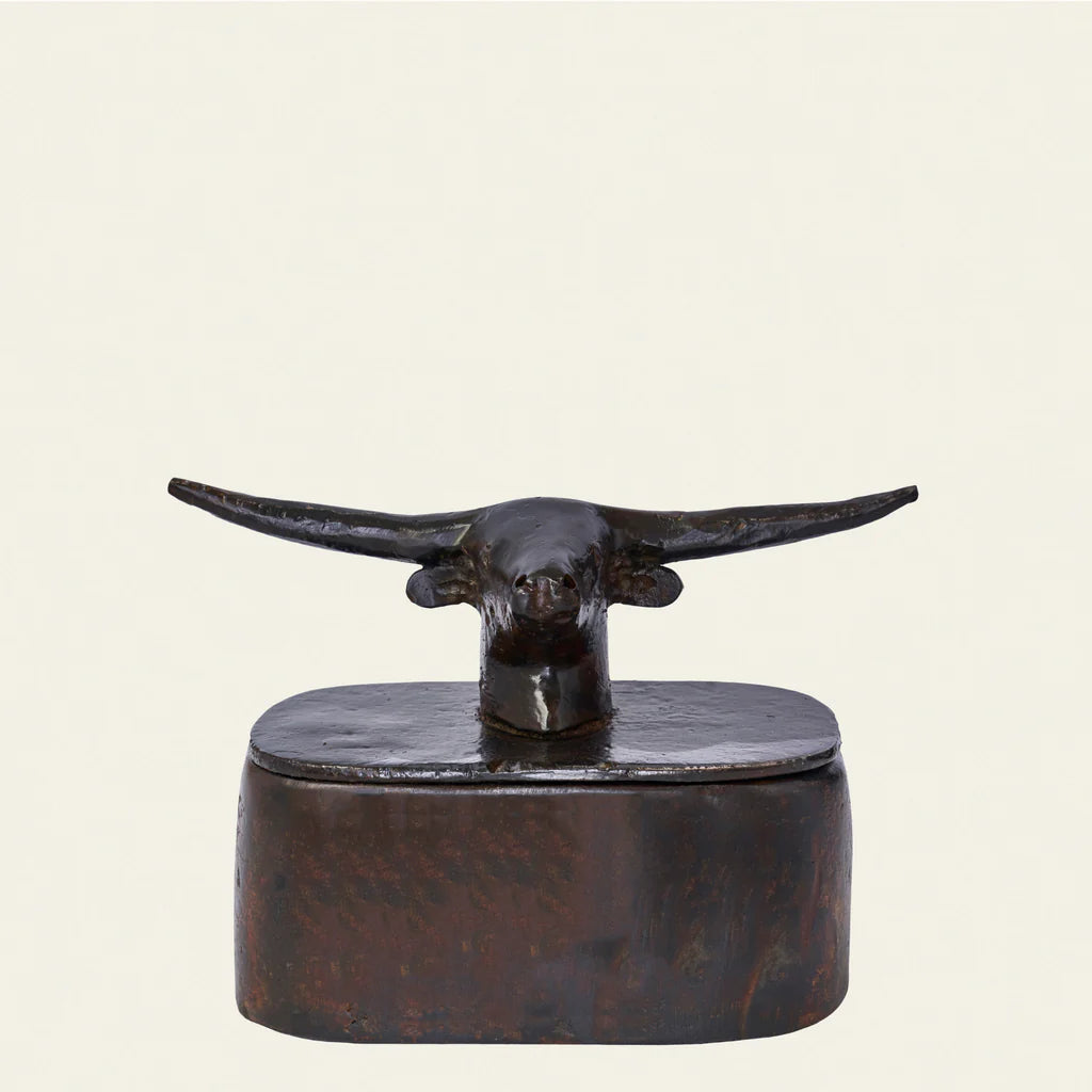 Premio Toro Box with Leather Insert Longhorn