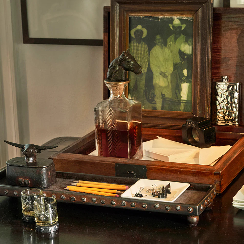 Premio Toro Box with Leather Insert Longhorn
