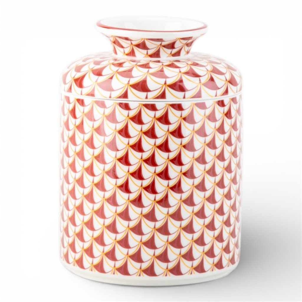 Red Rust Fishnet Tissue Box
