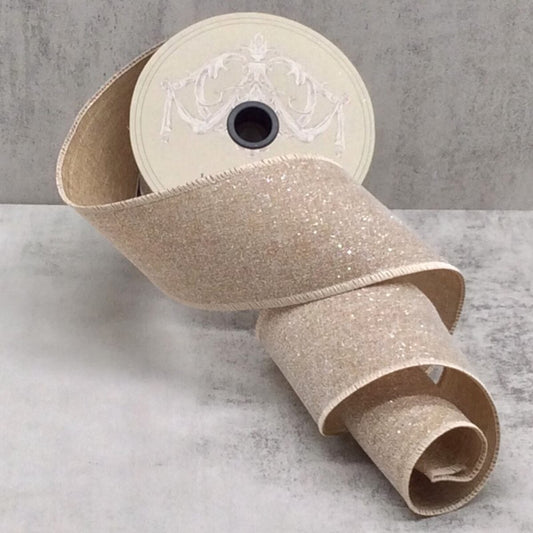 Champagne Glitter Ribbon